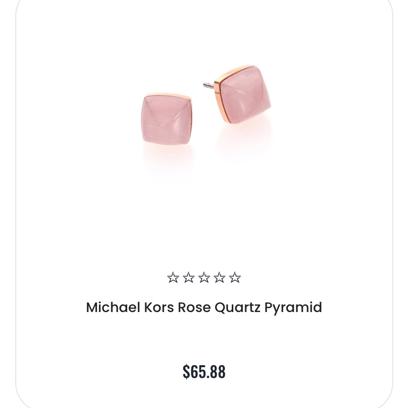 Michael Kors Rose Quartz Pyramid Stud